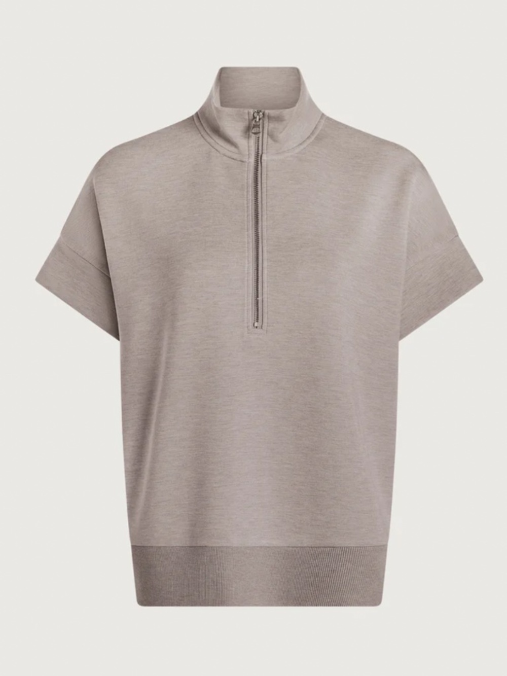 Varley Ritchie Short Sleeve Sweat Taupe Marl